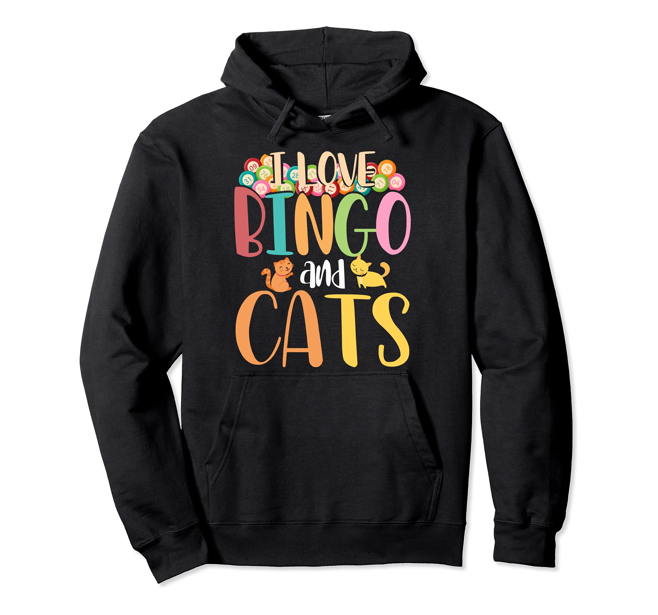 Gambling Lover Lottery Player Cat Animal Lover Gift Bingo Pullover Hoodie