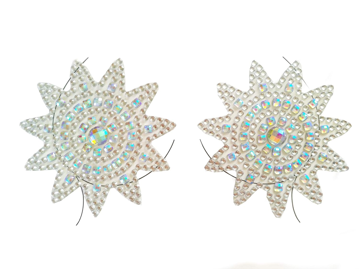 ZLXIN Women's Rhinestone Nipple Cover