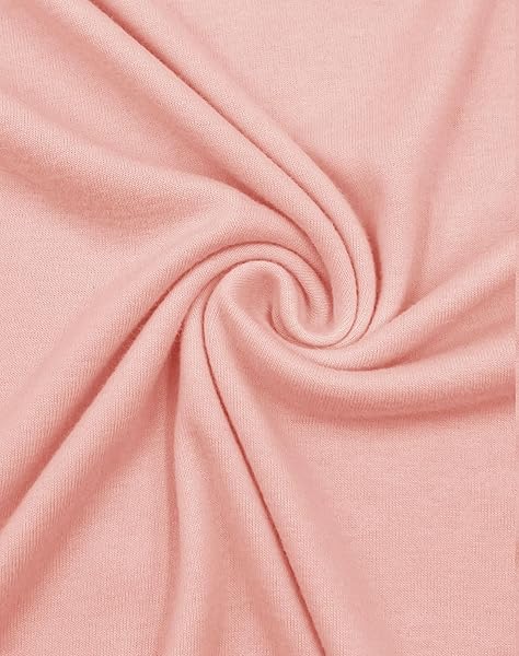 MINTHUNTER WOMEN’S LONG PUFF SLEEVE SCOOP NECK TOP CASUAL LANTERN SLEEVE LOOSE FIT BLOUSE T SHIRTS PINK