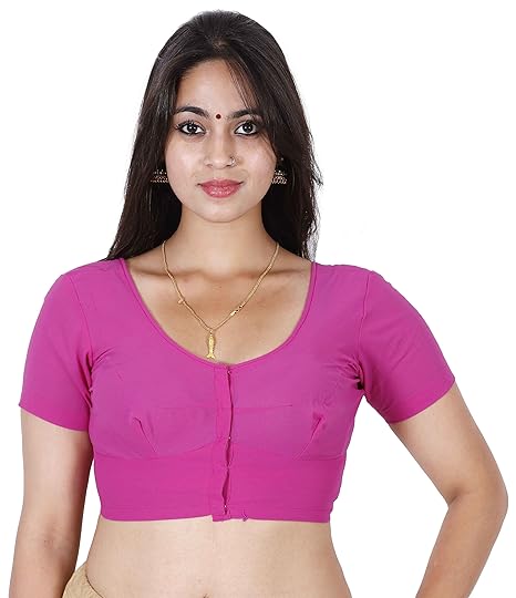 Women's Stitched Readymade 2by2 blouse,Color Pink