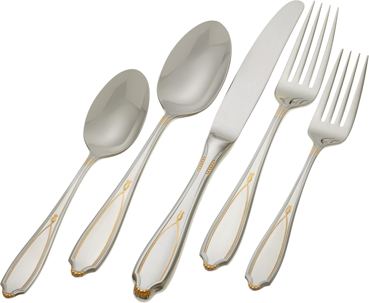 Yamazaki Victoria Gold Accent 42Piece Flatware Set