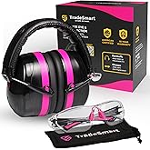 TradeSmart High-Performance Earmuffs for Shooting Range & Shooting Eye Protection Glasses + Firearm Confidence Course