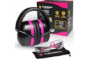 TradeSmart High-Performance Earmuffs for Shooting Range & Shooting Eye Protection Glasses + Firearm Confidence Course