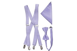 Tuxgear Boys Boxed Suspender and Bow Tie Set with Matching Pocket Square