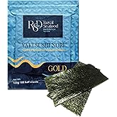 RSD &ndash; Sushi Nori Seaweed Sheets &ndash; 100 Half Sheets &ndash; Roasted Organic Nori for Sushi Rolls, Snacks, Wraps, Onigiri &ndash; Dried Seaweed for Soup, Keto, Vegan, Gluten-Free