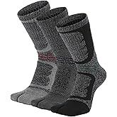 Tabi Socks Flip Flop Big Two Toe Split Crew Cushion Athletic Hiking Terry Cushioned Cotton for Men Women Unisex 3 Pairs