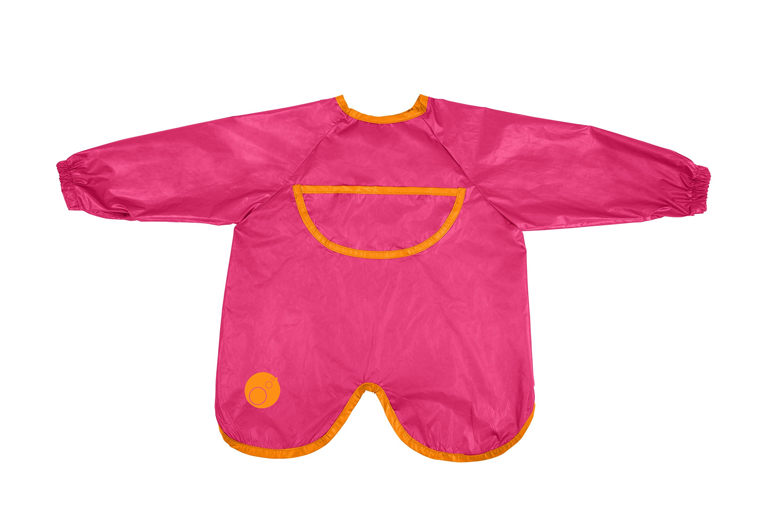 b.box Smock Bib Waterproof Cover All which Tucks into its Own Pouch (Strawberry Shake)
