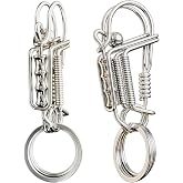 Handmade Metal Keychains Keyring Key Chain Ring Clip Holder Organizer for Home Car Keys Key Finder Women Men