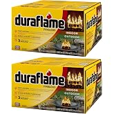 Duraflame Indoor/Outdoor Quick Light Fire Log, 3 Hour Burn, 4.5 lb, 12-Pack | Long Burn Time Firewood Logs for Camping, Firepits, Bonfires and Fireplaces, No Kindling or Newspaper Needed