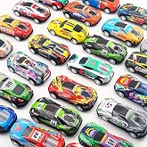 Himeeu 26Pcs Metal Pull Back Racing Car Toy Die Cast Race Cars Vehicles Friction Powered Toddler Boy Toys Color Randomly