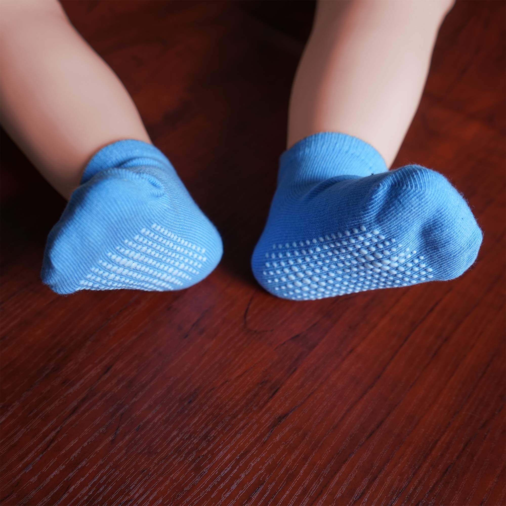 CozyWay Baby Grip Ankle Socks - Pairs of 12 - Non Slip Anti Skid Baby Infants Toddlers Boys Girls Unisex