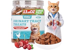 Wellix 13.5oz Urinary Tract Health Supplement Cat Treats for Indoor Cats - Chicken Flavor Kitten Snacks for Support Kidney Bladder & Urinary Health Cat Training Biscuits - Add Dandelion & Cranberry