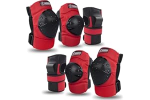 HAOMAOMAO Adult & Kids Knee Pads Elbow Pads Wrist Guards Protective Gear Set for Roller Skates Scooter Inline Skating Cycling BMX Bike Skateboard Riding and Outdoor Extreme Multi-Sports