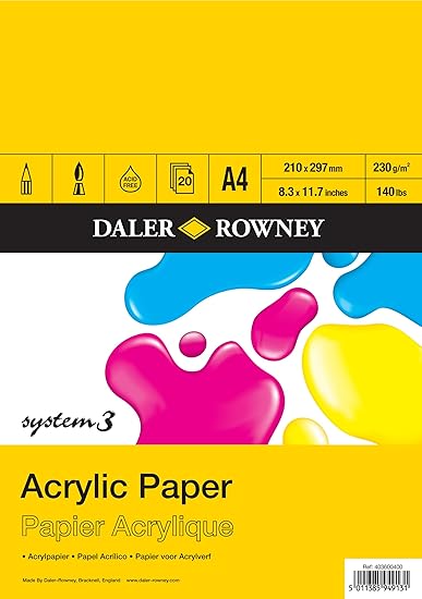Daler-Rowney System 3 Acryl-Block, A4-Format.