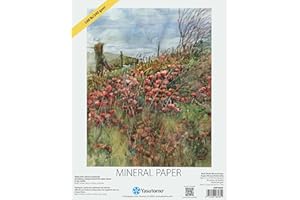 Yasutomo Bloc de papier minéral, 20 feuilles, carbonate de calcium, 35,6 cm de hauteur