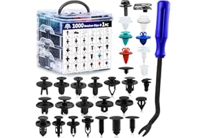 Car Retainer Clips 1001PCS with 30Most Popular Sizes Fasteners Automotive Plastic Clips Auto Push Pin Rivets Set with Blue Fa