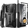 TONGATE for Z Fold 6 Case, [with S Pen Slot & Hinge Protection] [Tempered Glass Screen Protector] Full-Body Military Drop Case for Samsung Galaxy Z Fold 6 Case with Kickstand & Belt Clip, Black New