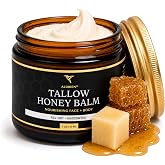 ALURIEN Tallow and Honey Balm for Face, Skin &amp; Body, Unscented, 2oz