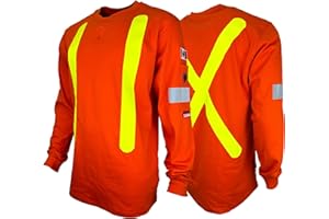 Atlas Guardian® FR/AR OHSA Hi Vis Henley Shirt Orange