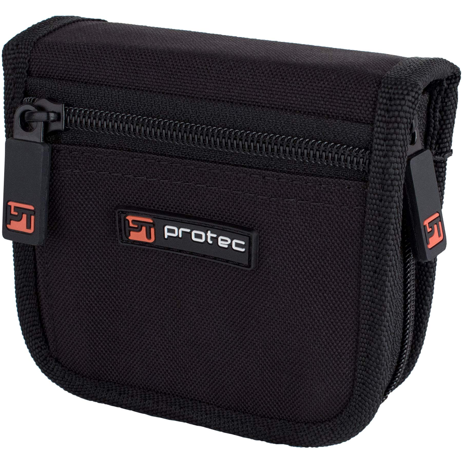 Pro Tec A222ZIP Double Trombone Mouthpiece Pouch with Zipper Closure, Black