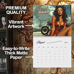 PinUp Calendar 2026, XL Premium Retro Pin-Up