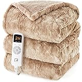 EHEYCIGA Electric Heated Blanket Throw Faux Fur, 10