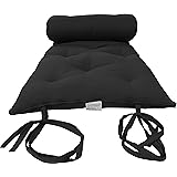 D&D Futon Furniture Traditional Japanese Floor Futon Mattresses, Foldable, Black