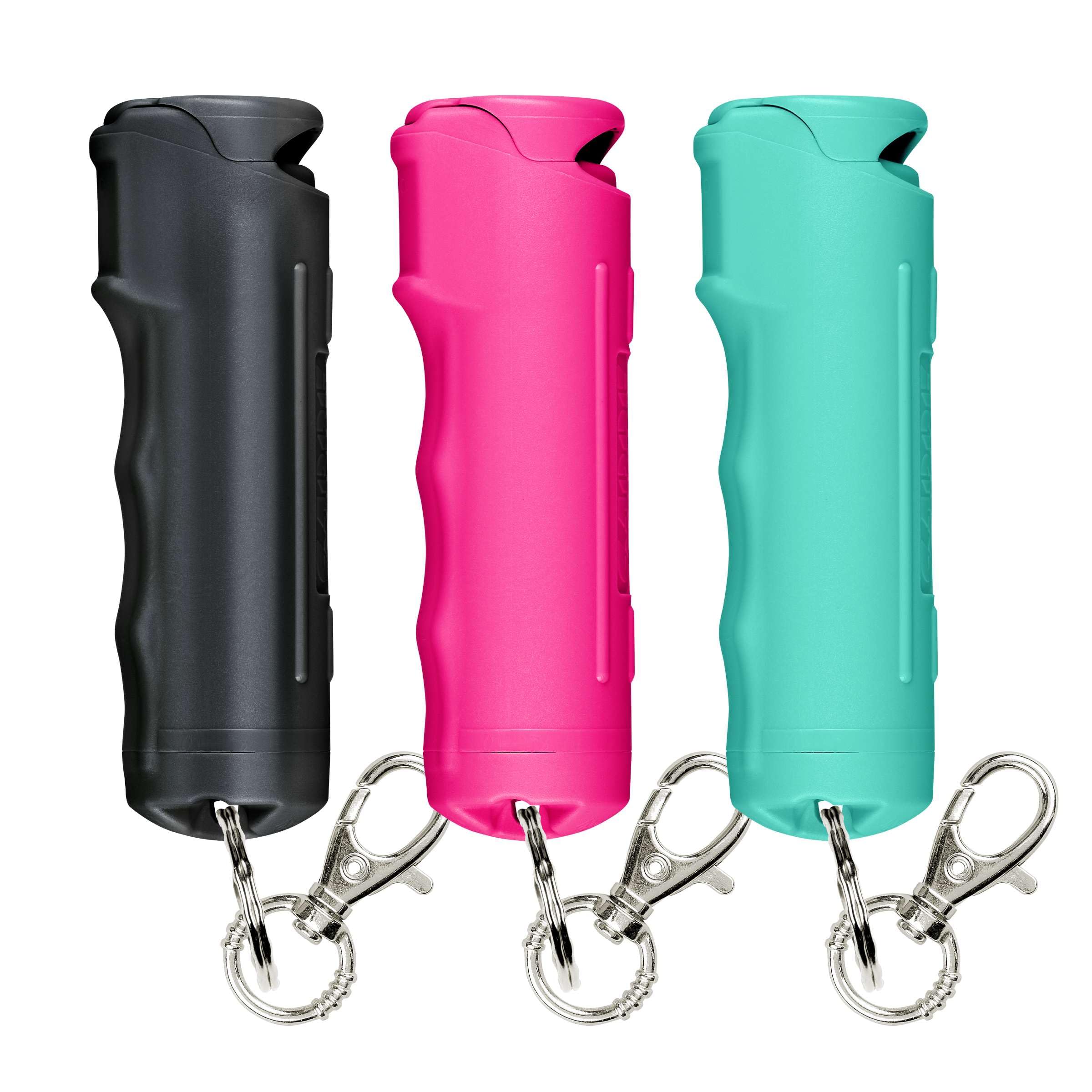 SABRE Pepper Gel Spray with Fast Flip Top Safety & Snap‑Clip Keychain for Self Defense - Max Strength with UV Dye, Finger Grip, Reduces Wind Blowback,10-Sec Spray,14ft Range, Made in USA, 0.54 fl oz