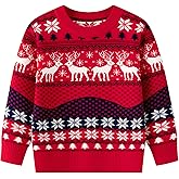 Toddler Ugly Christmas Sweater Boy Girl Funny Xmas Sweatshirt Kids Reindeer Santa Knit Pullover Holiday Tops 3-7 Years