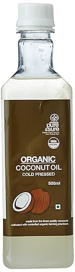 Pure and Sure Organic Coconut Oil, 500ml