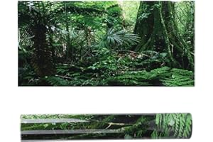 TIANHAIK Fish Tank 3D Rainforest Background, PVC Adhesive Underwater World Aquarium Decor Backdrop Poster Wallpaper Landscape Sticker