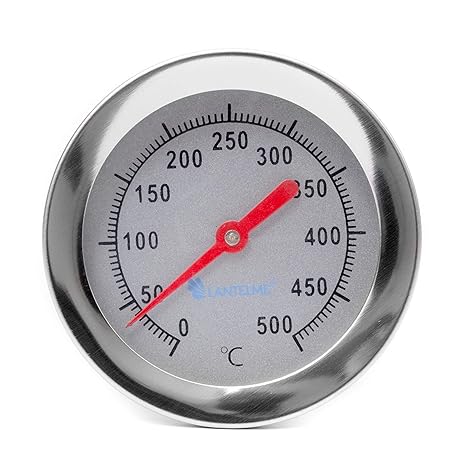 Lantelme Pizzaofen Thermometer Analog Bimetall 500 °C 30 cm Holzbackofen Steinofen Ofen 2098