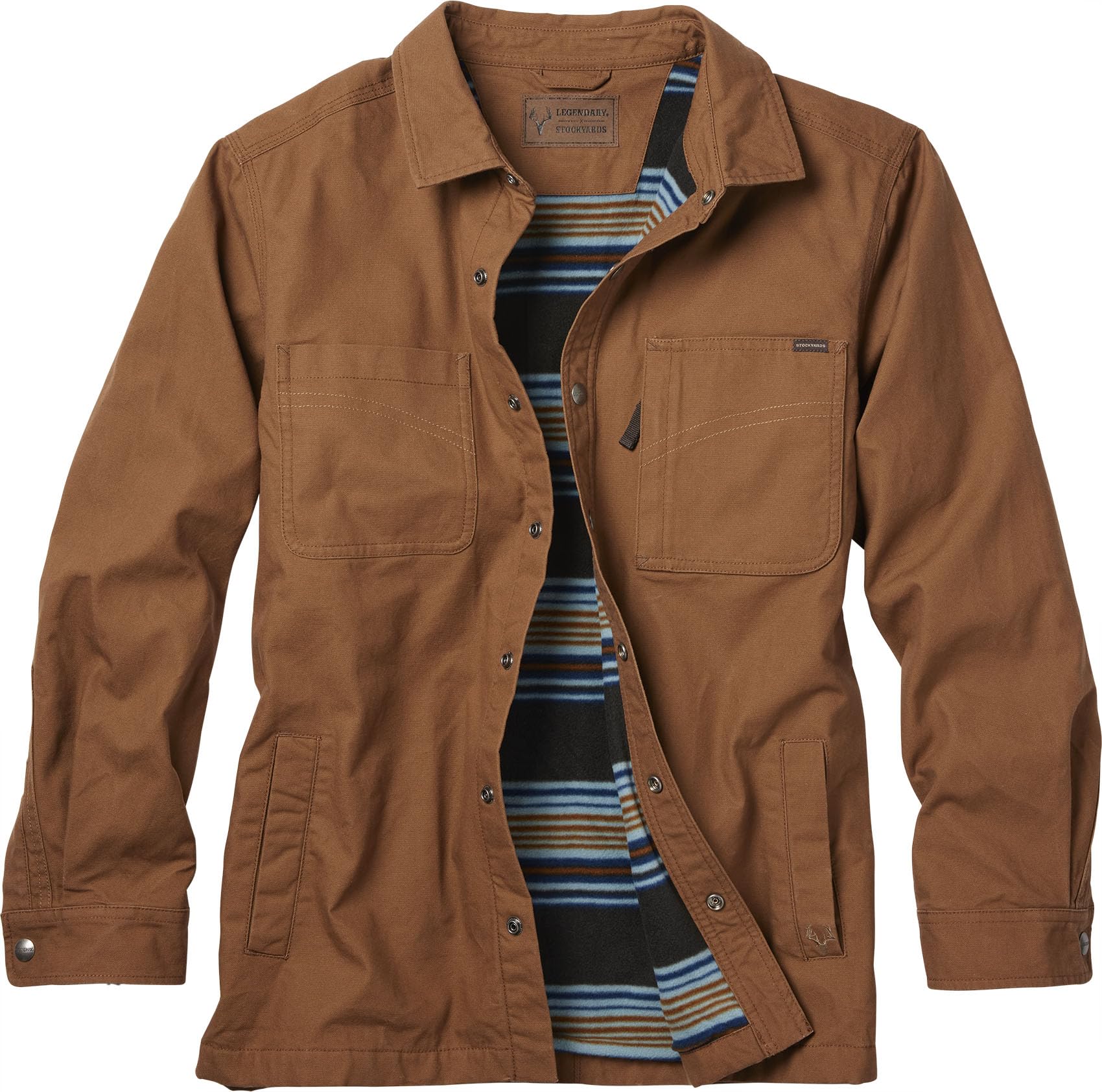 Photo 1 of Legendary Whitetails Men's Standard Stockyards Roper Shirt Jacket, Chestnut, Large