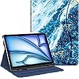 Fintie Case for iPad Air 11-inch M3 (2025) / M2 (2024), iPad Air 5th (2022) / 4th Generation (2020) 10.9 Inch, Multi-Angle Viewing Protective Cover with Pencil Holder & Pocket, Sandy Wave