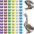 Keedolla 72 Pcs 25mm Colorful Numbered Duck and Goose Leg Bands, Extra Large Chicken Leg Rings Poultry Turkey Leg Bands Clip on Duck Ankle Tags for Turkey Goose Duck Guinea Chicken Gamefowl