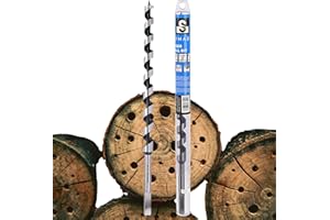 SOMADA 9/16-Inch x 12-Inch Auger Drill Bit for Wood, Hex Shank 3/8-Inch One Piece, Ship Auger Long Drill Bit for Soft and Hard Wood, Plastic, Drywall and Composite Materials