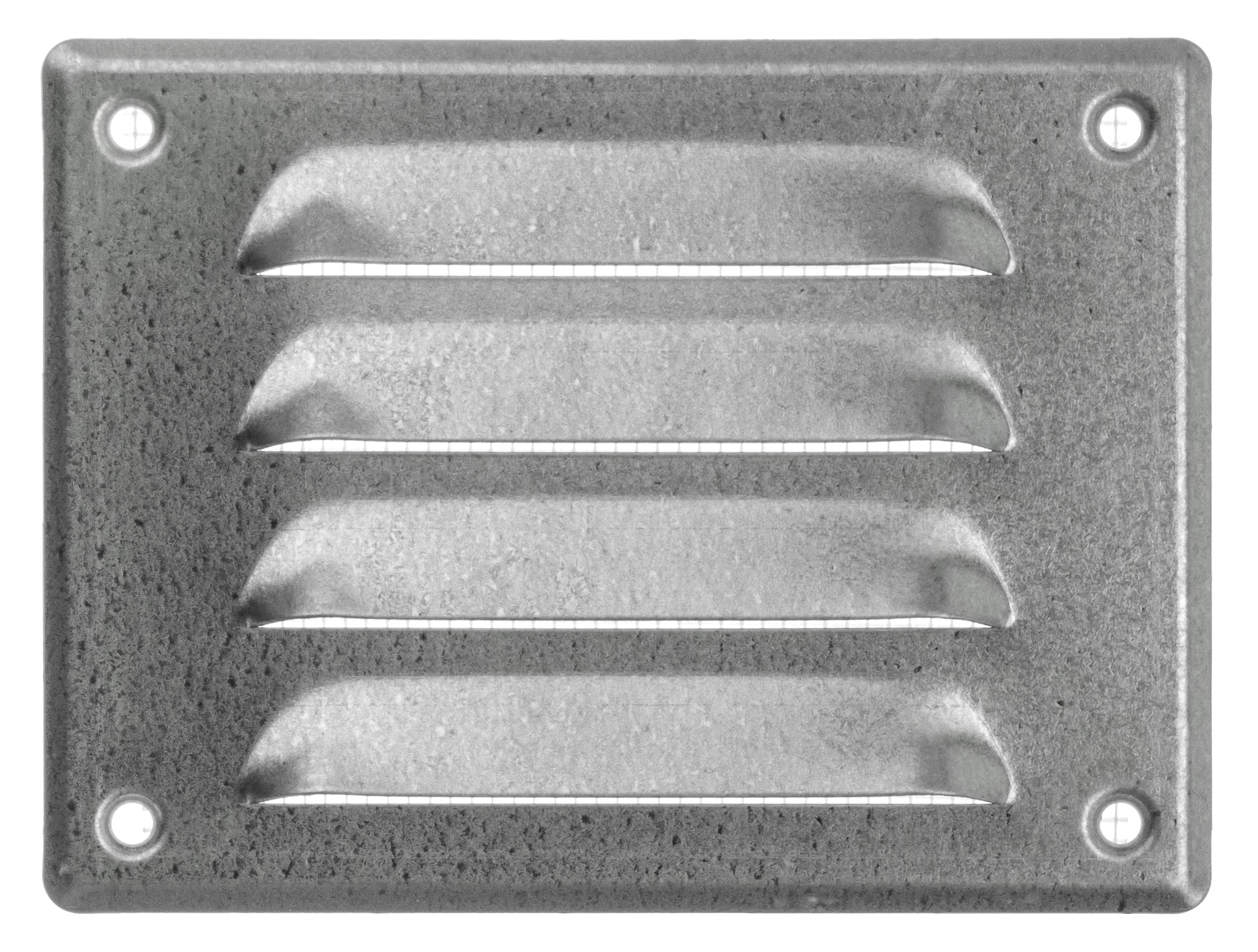 LIRAST 140x105mm Vent Cover Galvanised Steel - 5.5x4 inch Wall Vent Cover with Insect Mesh - Round Ceiling Soffit Vents - External Vent Cover - Metal Ventilation Grilles - Air Vent Covers for Walls