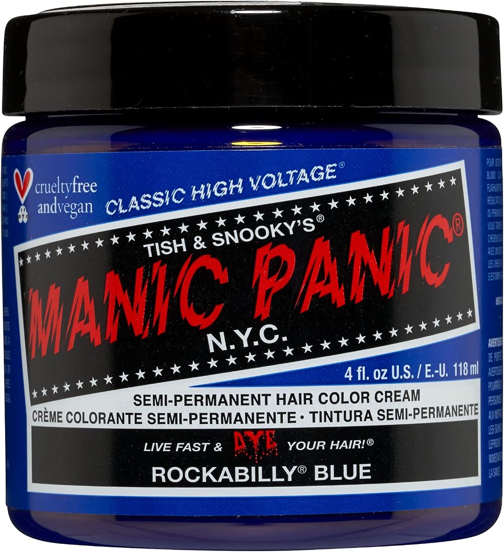 Manic Panic High Voltage Rockabilly Blue Hair Dye 118ml Classic Cream Formula
