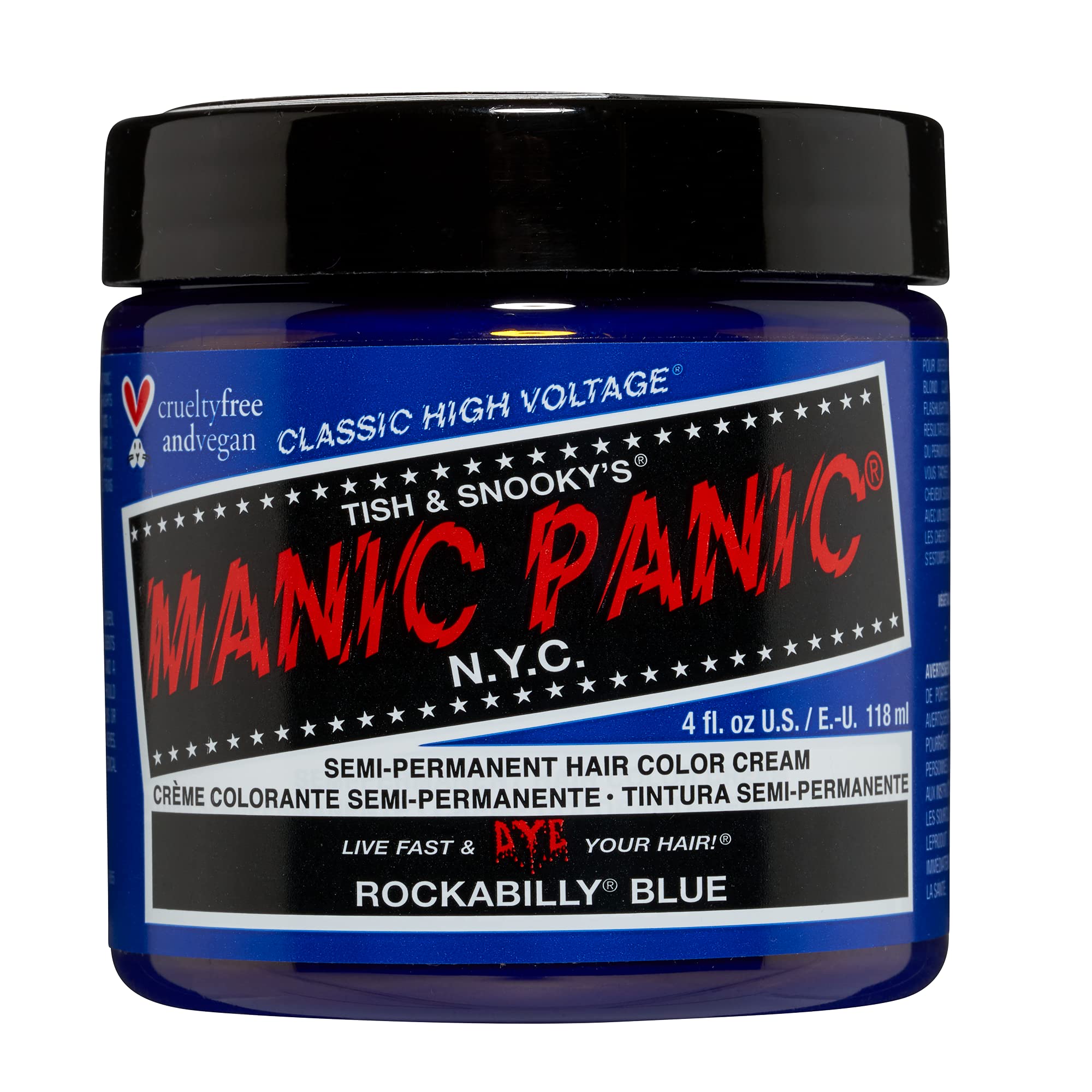Manic Panic High Voltage® Classic Cream Formula Colour Hair Dye 118ml (Rockabilly® Blue)