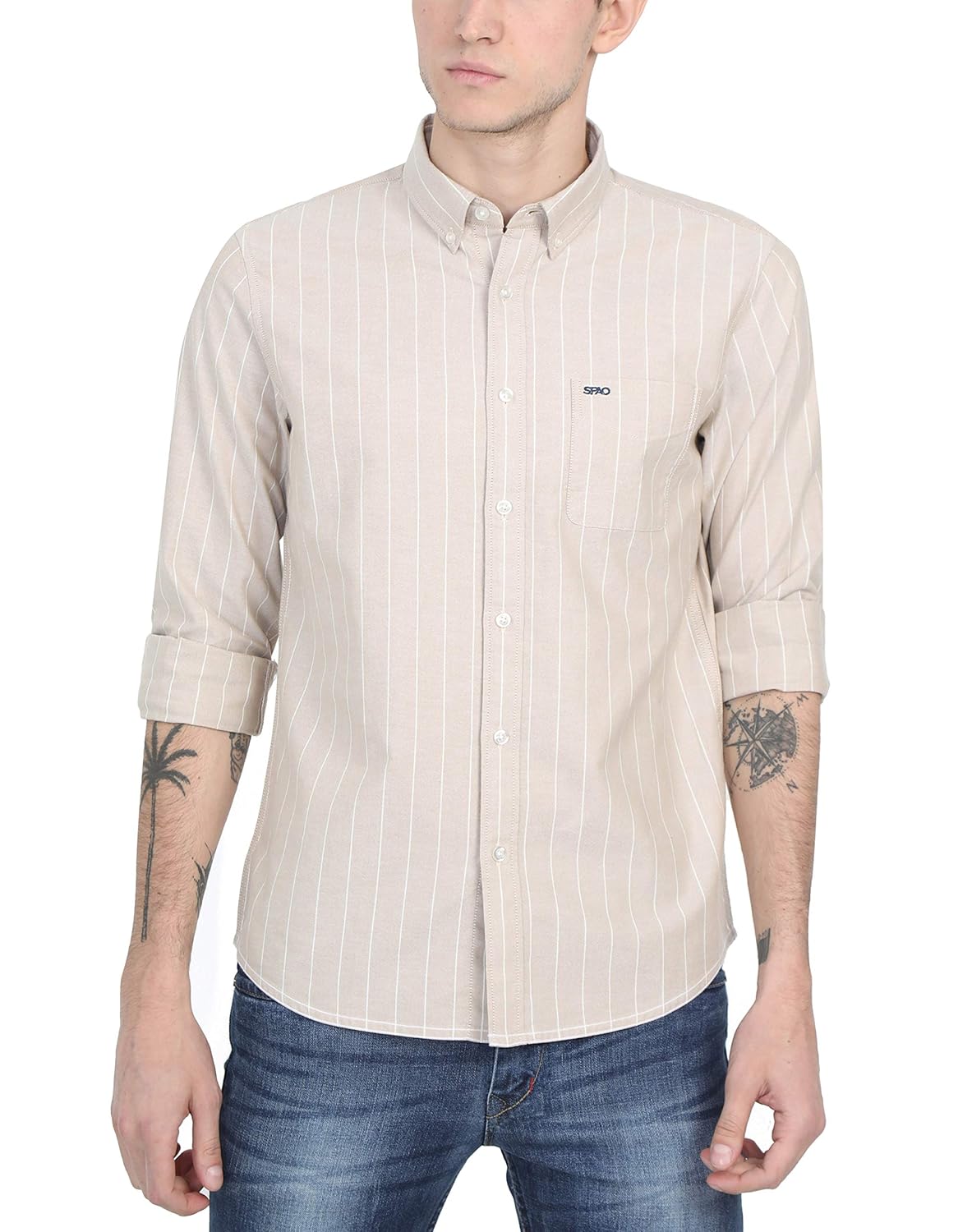 cream colour cotton jeans