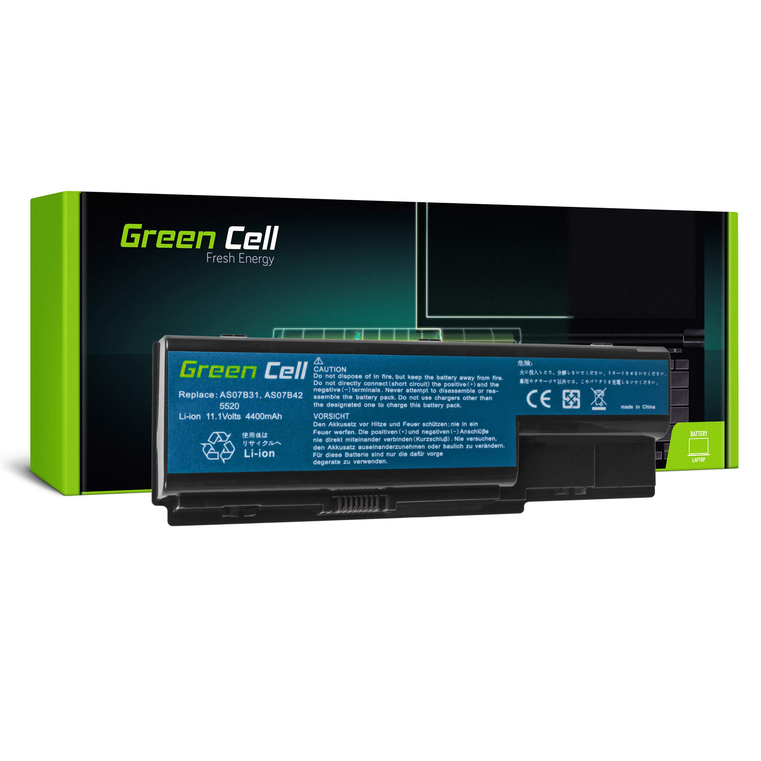 Green Cell AS07B31 AS07B41 AS07B51 AS07B61 AS07B71 Battery for Acer Aspire 5220 5315 5520 5720 5720Z 5730Z 5730ZG 5739 5739G 5920 0G 6922 0G 6930 6930G 7520 7540G 7730G 7736ZG 7738 7738G Portable