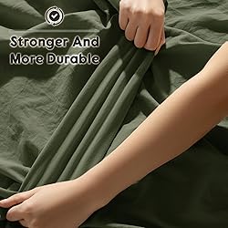 Shilucheng 100% French Linen Sheets - King Size Bed