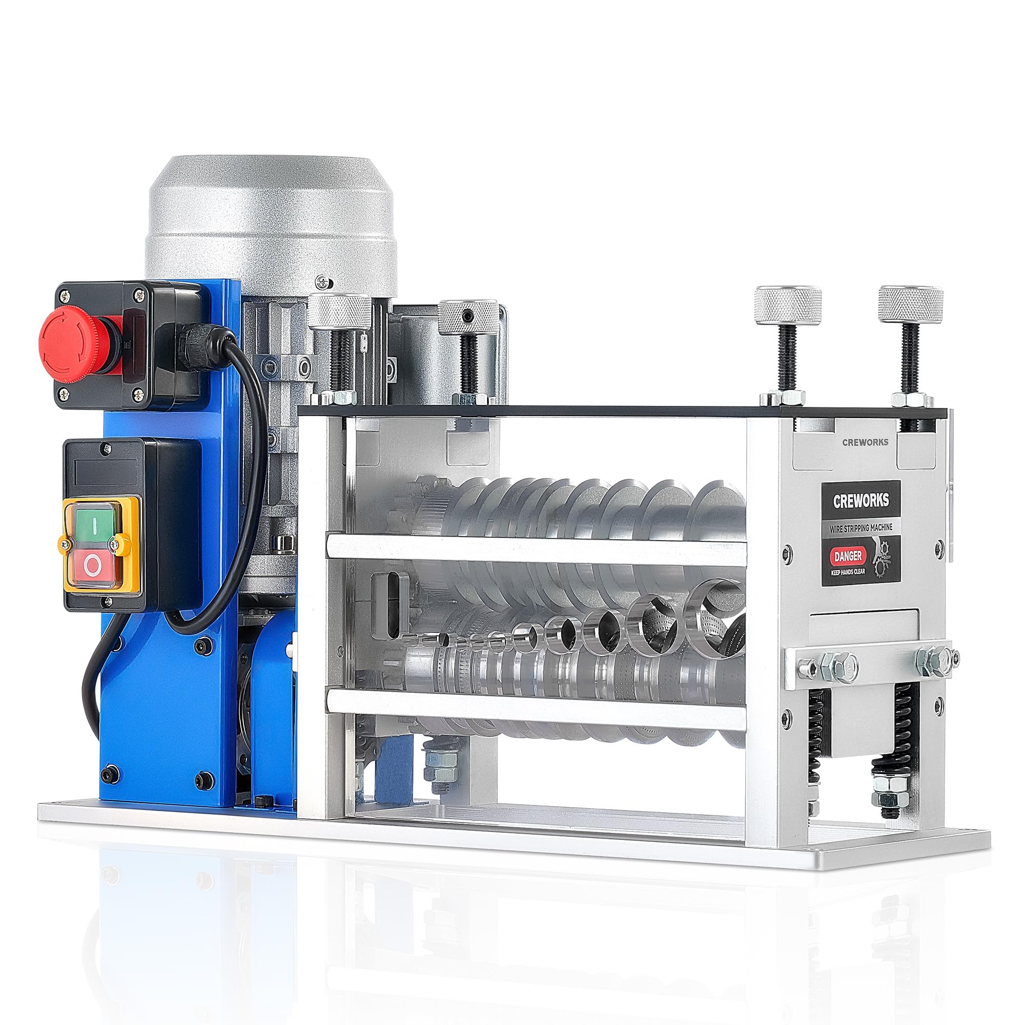 Photo 1 of *** VERY USED ** CREWORKS Electric Wire Stripping Machine, 11 Channel Automatic Wire Stripper for 0.06-1.6 in. Copper Wires, 550W Cable Stripper Machine with 10 Blades, Electric Wire Stripper for Workshop Recycling