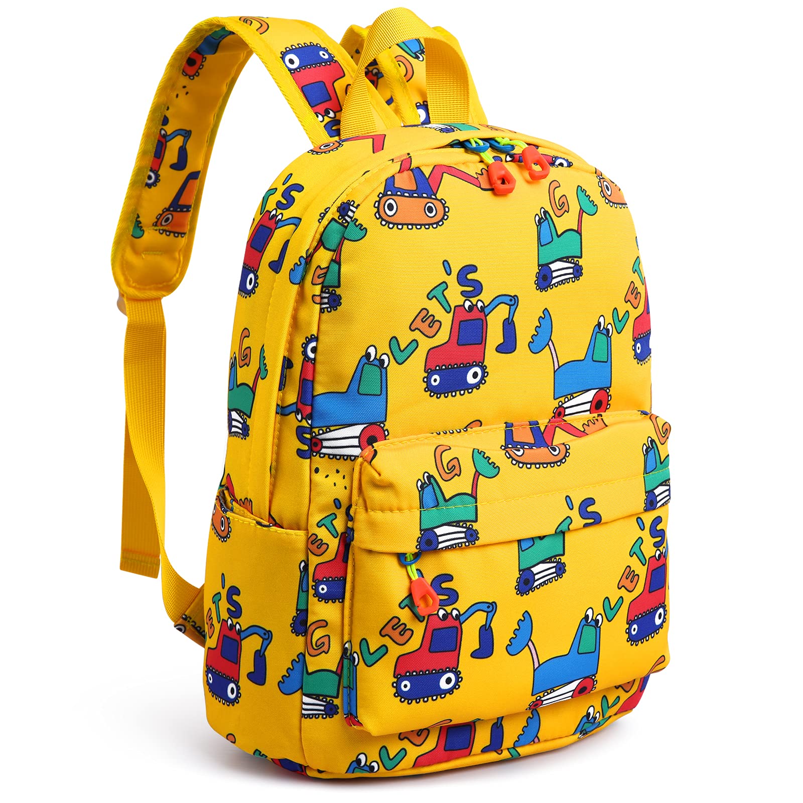Zicac Kid Book Backpack Baby Child School Bag Kindergarten Canvas Daypack Cartoon Coin Purse (Yellow)
