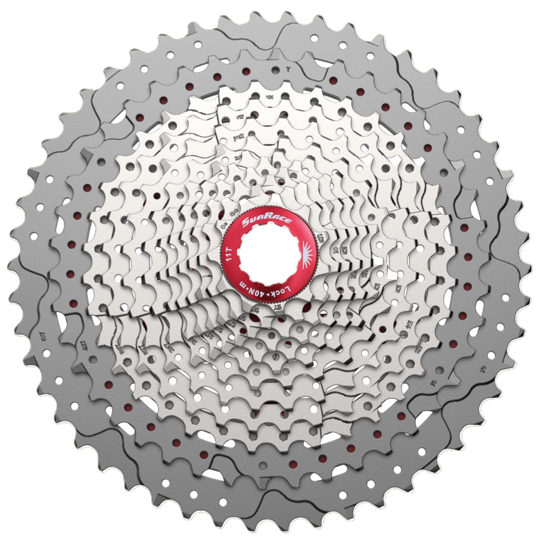 SUNRACE 305752100 Box 12V.11-50 SIL Unisex-Adult, Taille Unique