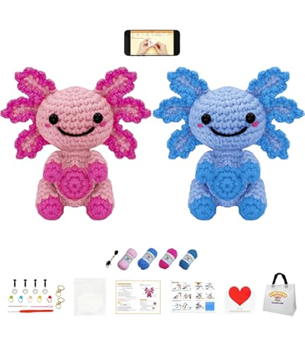 Kit Crochet Débutant MEAKTSMI Tortue Kit De Crochet Pour Débutants Avec Instructions Vidéo Kit Crochet Amigurumi