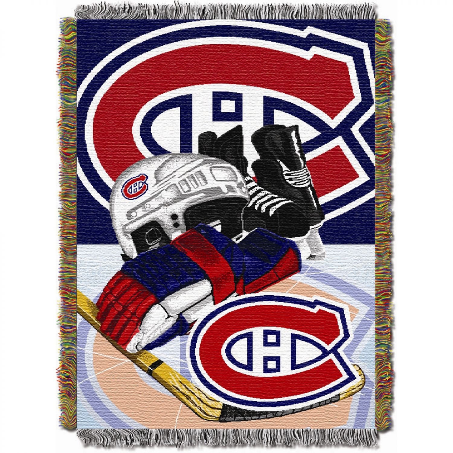 THE NORTHWEST COMPANY NHL Montreal Canadiens Home Ice Advantage Woven Tapestry Throw Blanket, 48" x 60", Red