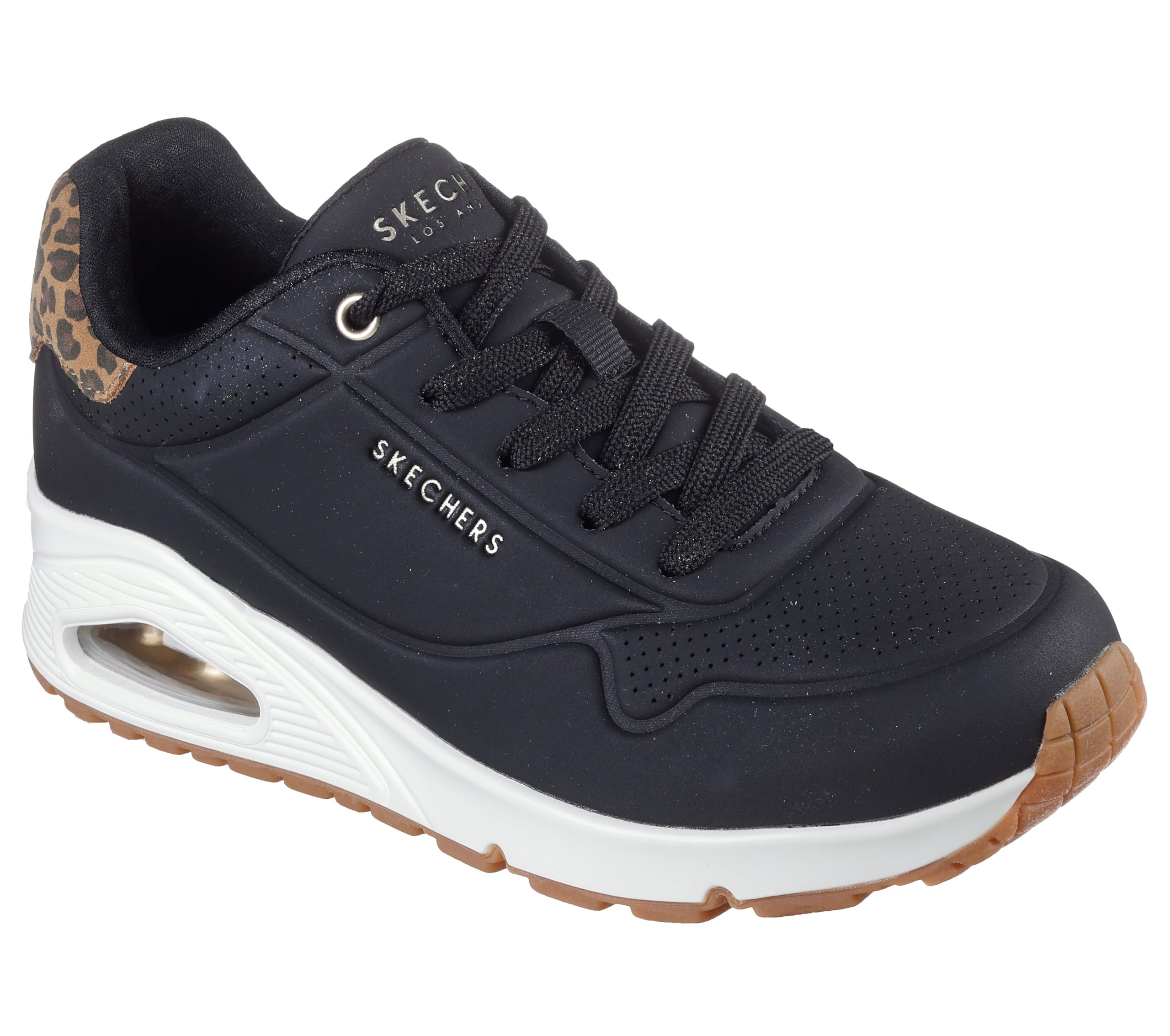 Skechers Street Womens,UNO – Jungle NITE,BKLD,5.5 M US Black/Leopard