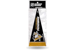 Rico MPS7205 NHL Pittsburgh Penguins Single Team Mini Pennant Set (8 Piece), 4"x9", Black