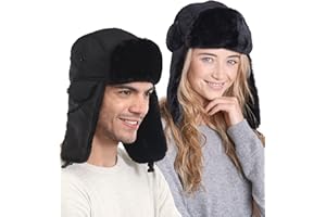 Tough Headwear Winter Trapper Hat for Men & Women - Winter Hat with Ear Flaps, Ushanka Hat, Mens Bomber Hats, Russian Hat